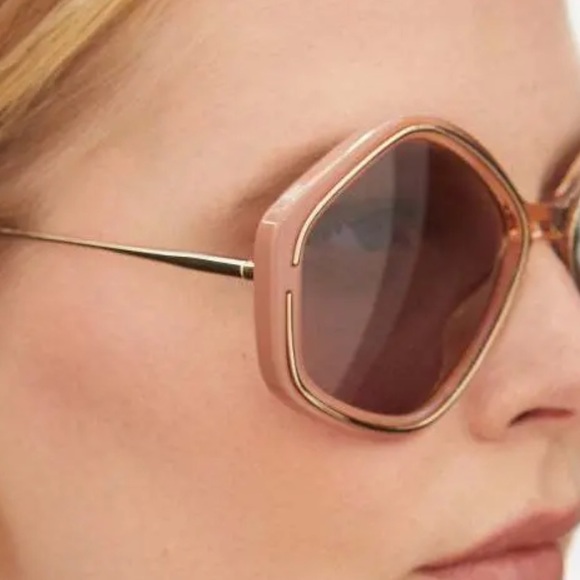 Chloé Kheene Pink Gold Brown CH0061S 58mm Sunglasses - Picture 6 of 6